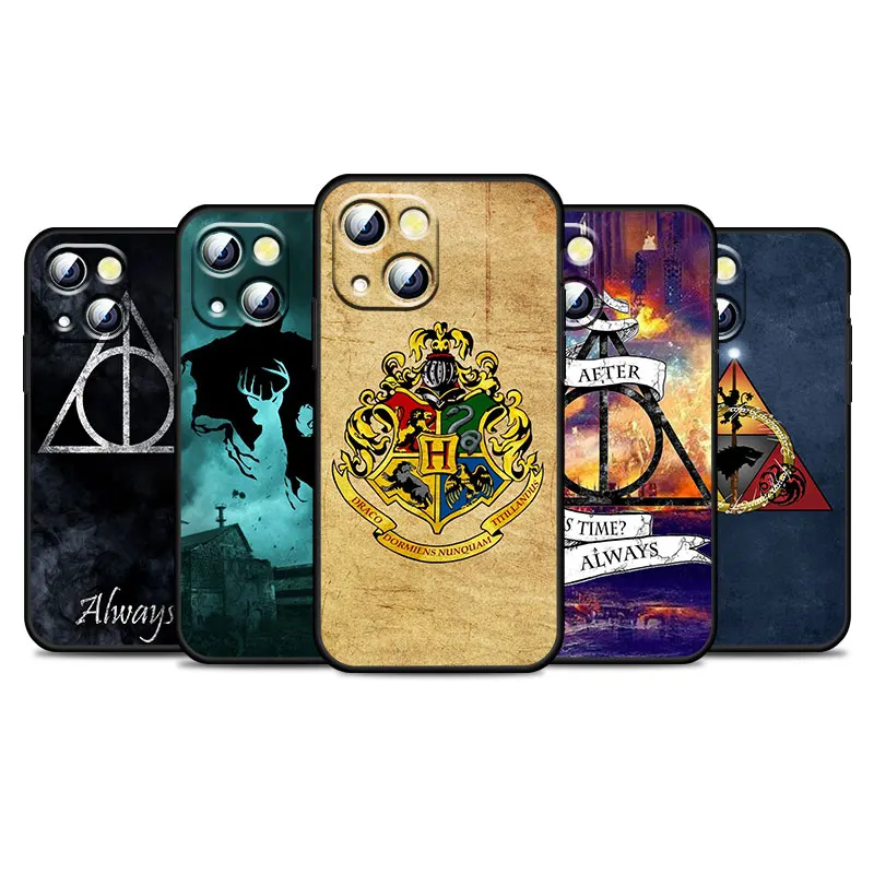 

Art Cool Harry Potter Wand Case For Apple iPhone 14 13 12 11 Pro Max Mini XS Max X XR 7 8 Plus SE2020 TPU Black Phone Cover Core