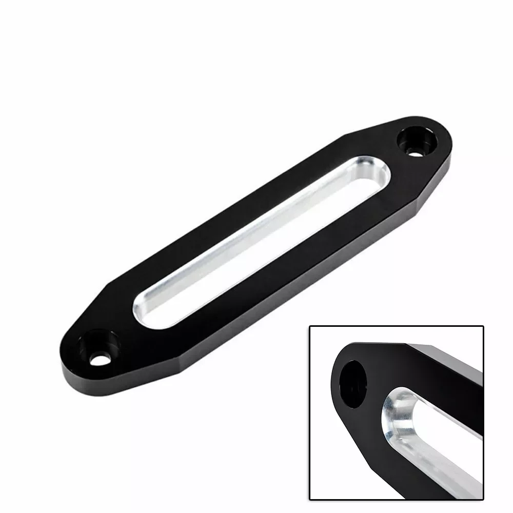 

Inch Black Chrome Billet Aluminum Hawse Fairlead Synthetic Mount Winch Rope 15000lbs Universal Fits For The Vehicle