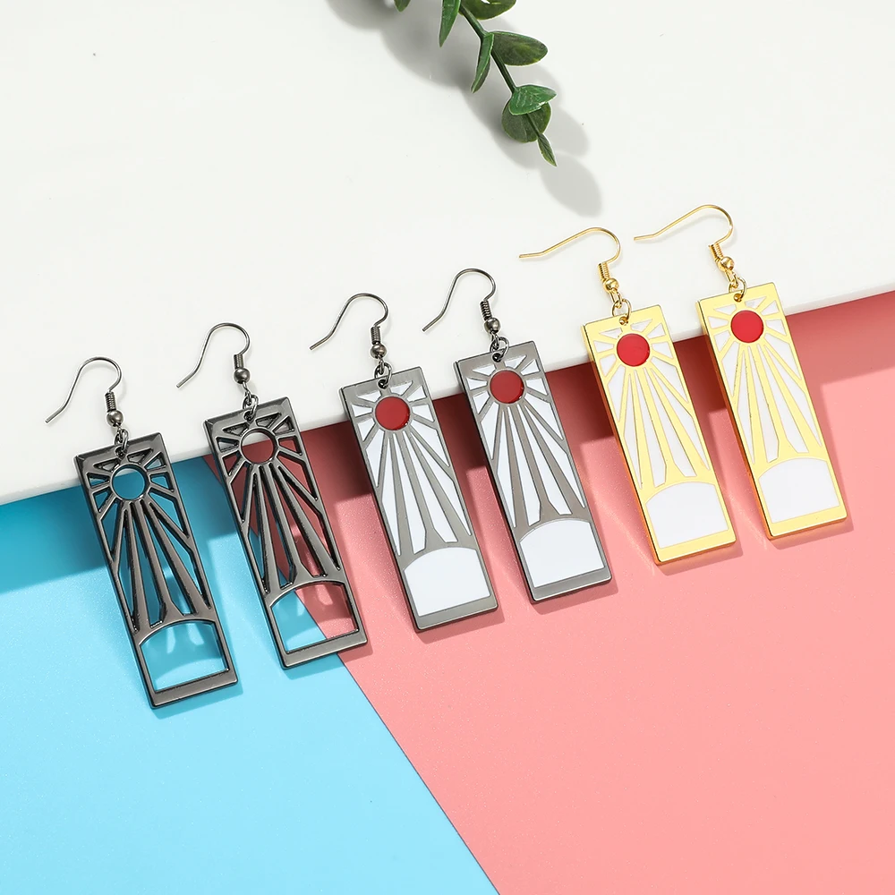 

Unique Drop Earrings Long Earrings Golden For Coser Cosplay Birthday Christmas Party Gift Anime Demon Slayer Accessories Gifts