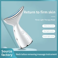 neck beauty device removal double chin neck device led photon therapy anti wrinkle neck care facial lifting vibration massager
