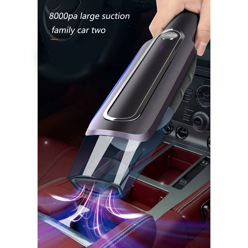 

120W High Power 8000Pa Strong Adsorption Of Portable Cordless Car Vacuum Cleaner For Car/Home Wireless Version