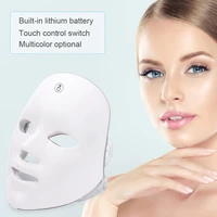usb charge 7colors led facial mask photon therapy skin rejuvenation anti acne wrinkle removal skin care mask skin brightening