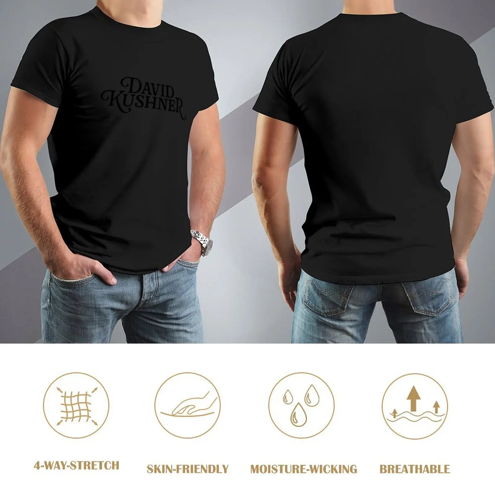 Футболка с логотипом David Kushner Merch мужская одежда черные футболки для мужчин