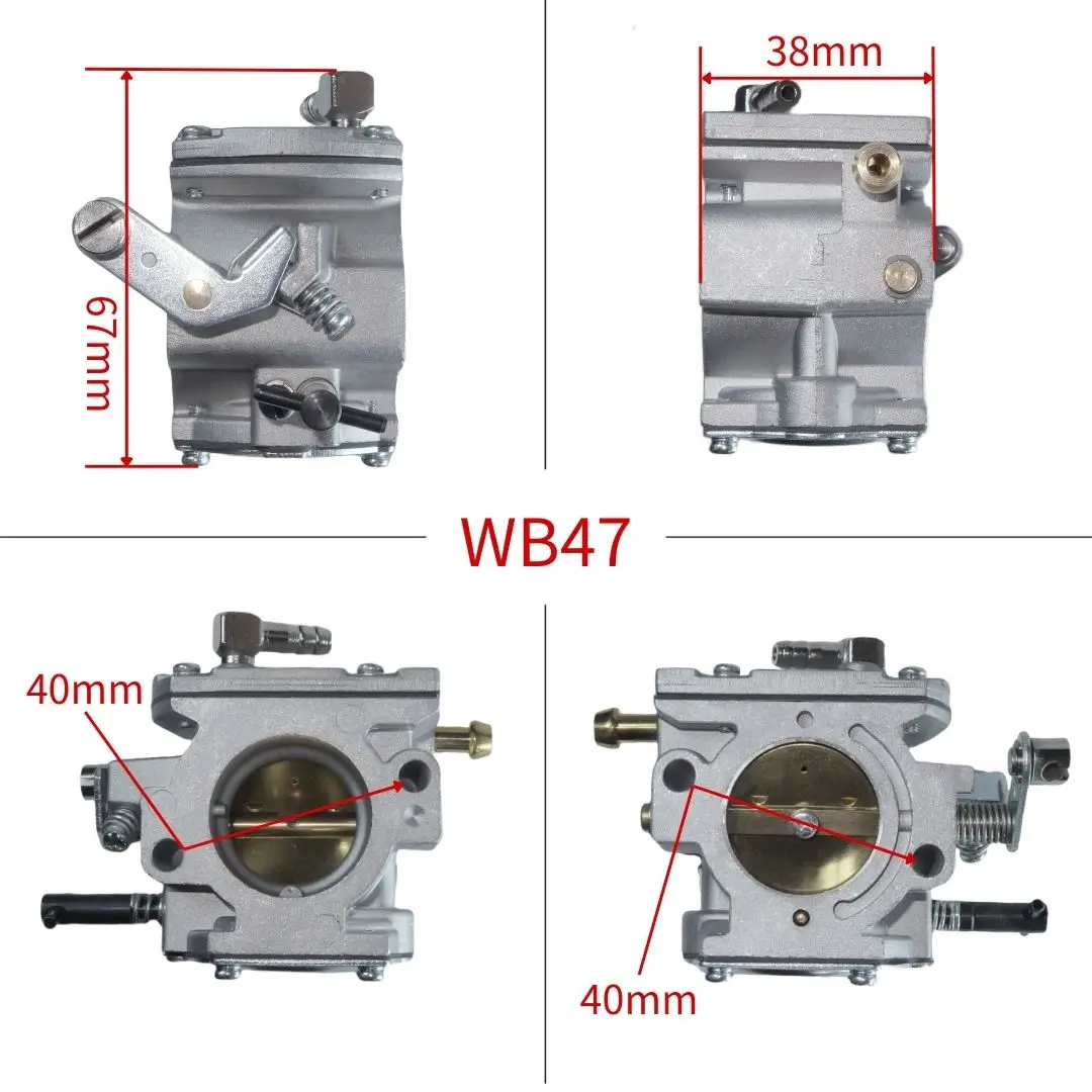 Фото Карбюратор для газонокосилки TOHATSU MP470 MP472, модель WB47 100CC-200CC WB-47-1, в наличии №3