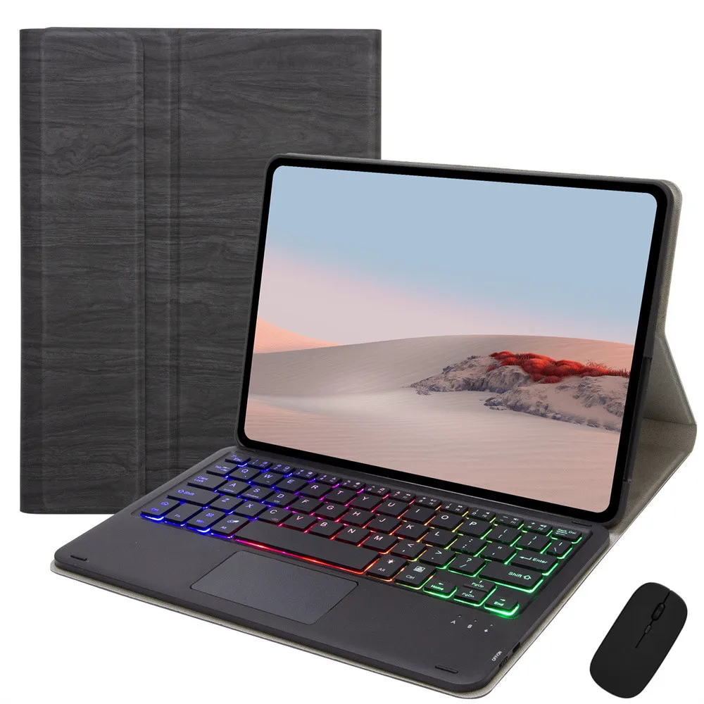 

Сенсорная панель с подсветкой клавиатуры для Microsoft Surface Go 1 2 3, Магнитный чехол из искусственной кожи с подставкой, умный чехол для планшета ...