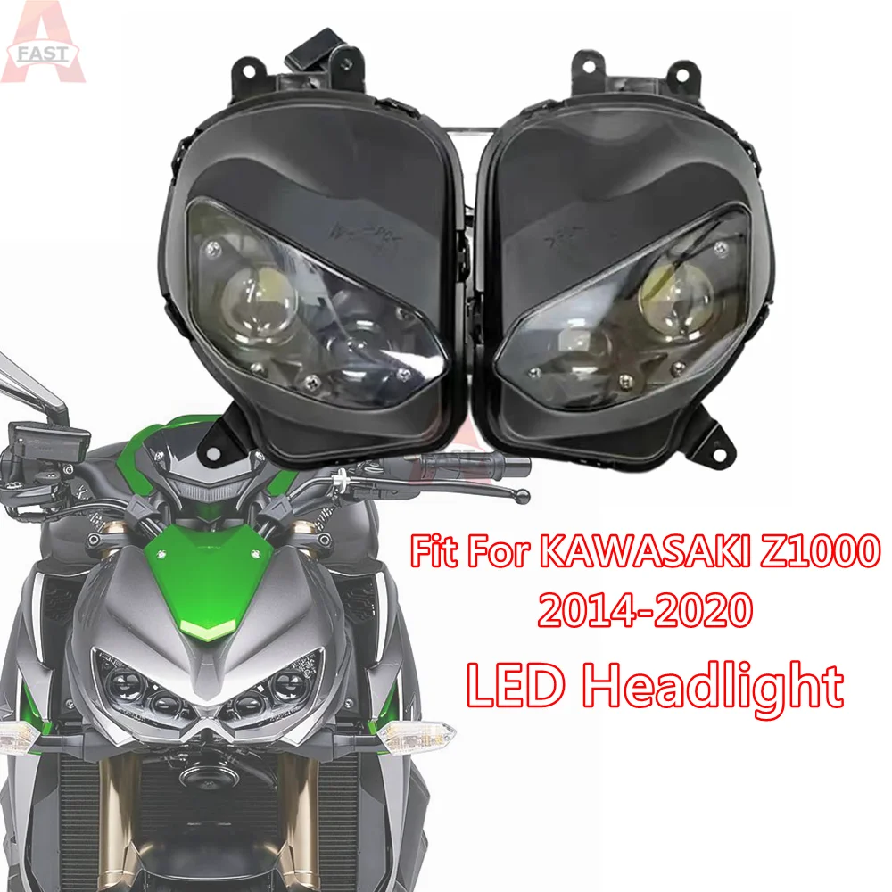 Светодиодная фара подходит для KAWASAKI 2014-2021 Z1000 передняя мотоцикла в сборе Z 1000 2015 2016