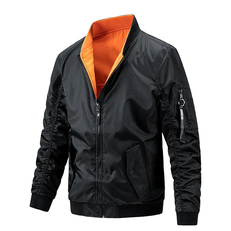 Jacket Men's Winter New Youth Quilted Jacket Jacket Double-sided Flight Suit Jacket Men