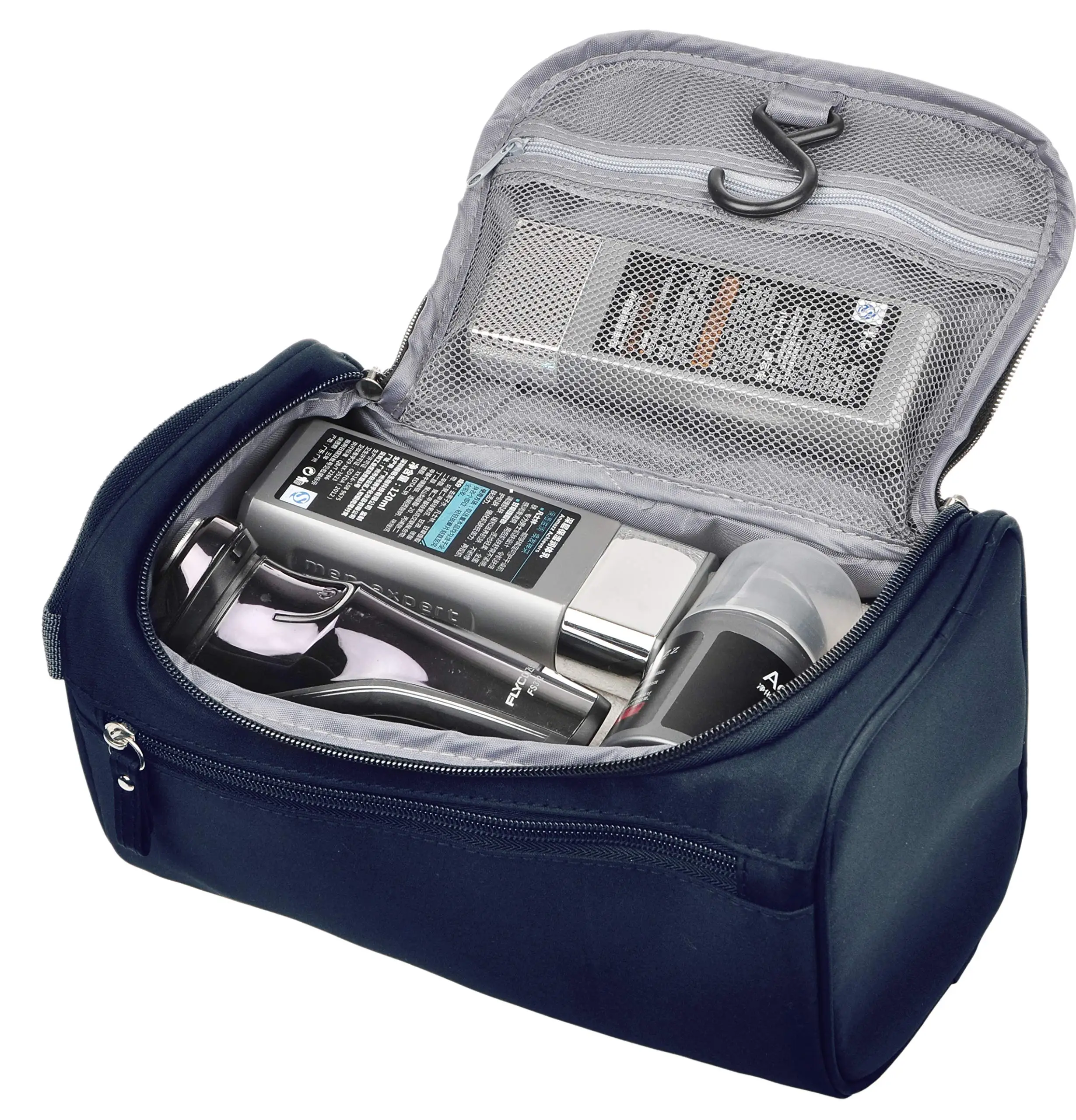 

Travel Toiletry Bag Organizer,Large Capacity Water-resistant Makeup Cosmetic Bags for Men and Women Bathroom with Hanging Hook