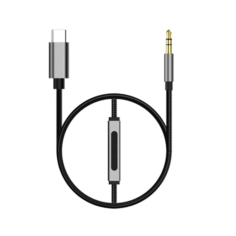 

Type-C To AUX Digital Audio Adapter Cable DAC Decoding Car 3.5MM Adapter Cable Supports Wire-Controlled Calls