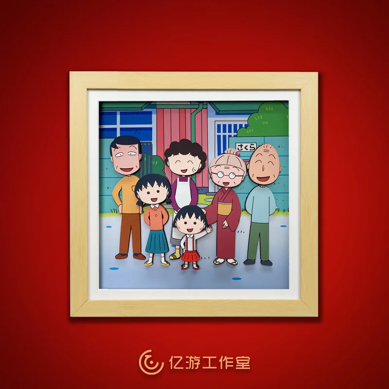 

Anime Chibi Maruko-chan series three-dimensional paintings two-dimensional peripheral entrance decoration hanging paintings