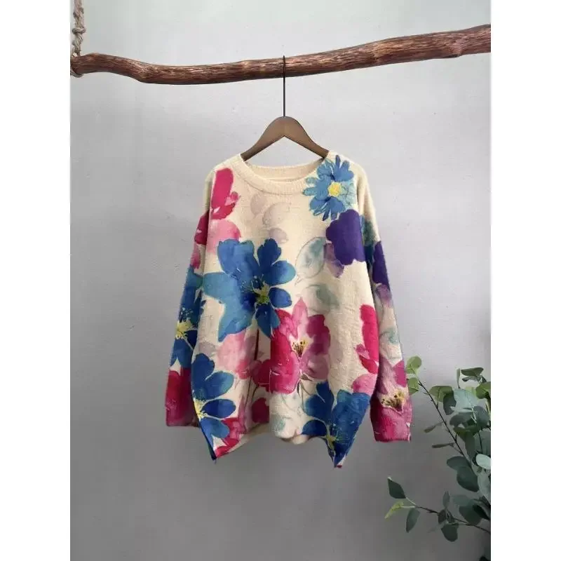 DIMANAF новые осенние свитера больших размеров пуловеры большого размера с круглым