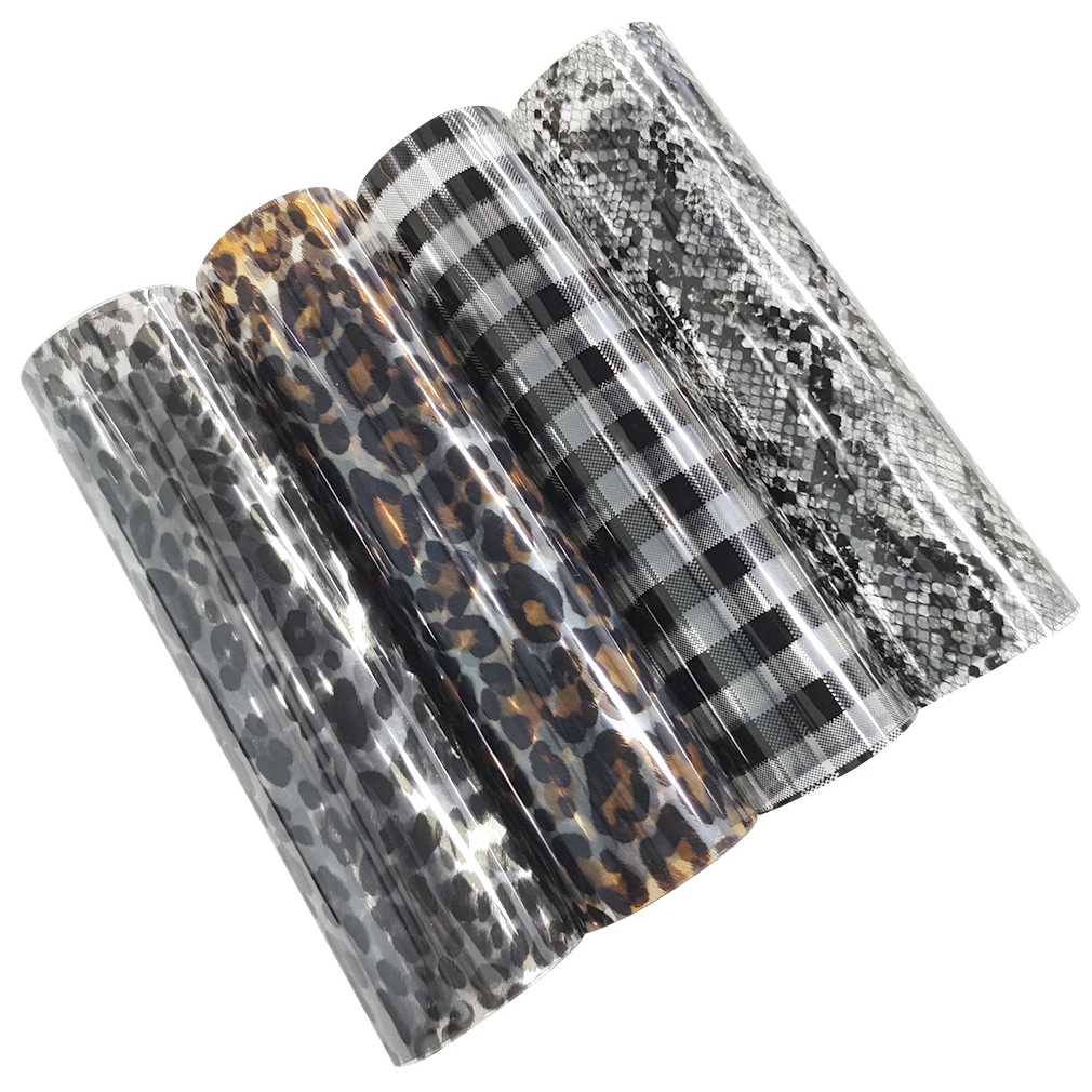 30*135CM Rolle Transparente TPU Kunststoff Weichen Film Leopard Schlange Leder Stoff für Nähen Bögen/Ohrringe/kosmetik Taschen Tuch DIY