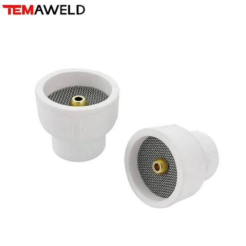 2 шт. 14 #   Белая керамическая насадка из глинозема для сварочной горелки Tig WP9/20/17/18/26 # 10, керамическая белая сварочная чашка TIG