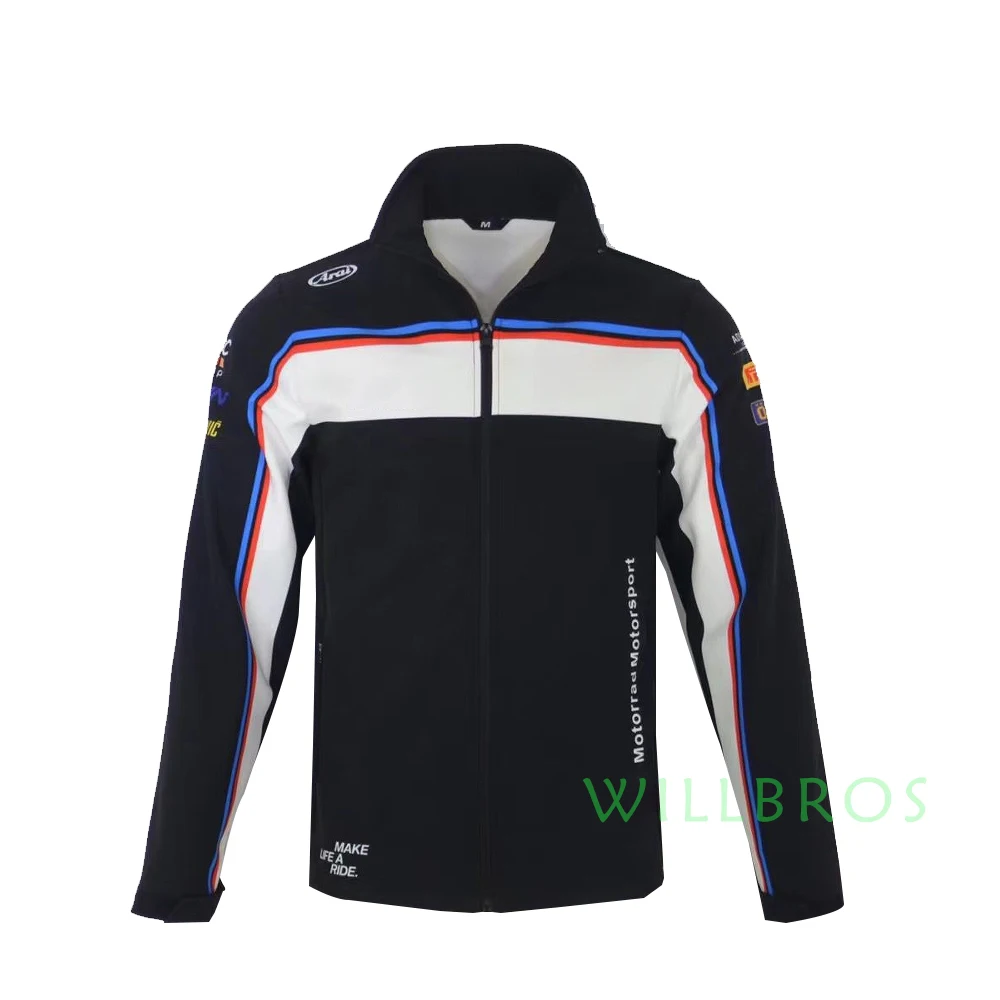 

Мотоциклетная Толстовка для BMW Team Race, Спортивная Хлопковая мужская куртка на молнии