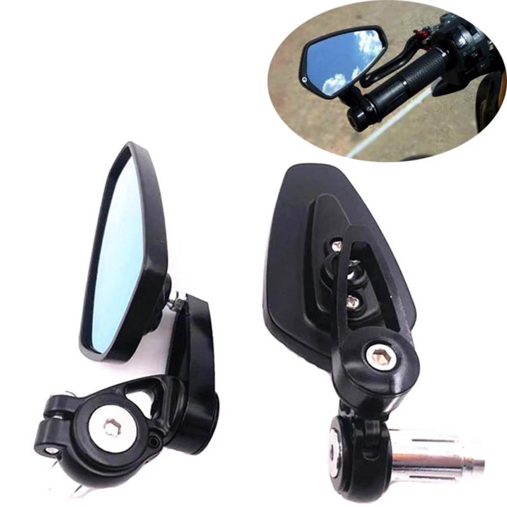 

Pair Motorcycle Aluminium Handlebar Blue Anti Dazzle Rearview Mirror FOR YAMAHA SR 500 SR 900 YZF-R15 FOR HONDA VFR 800 VFR 400