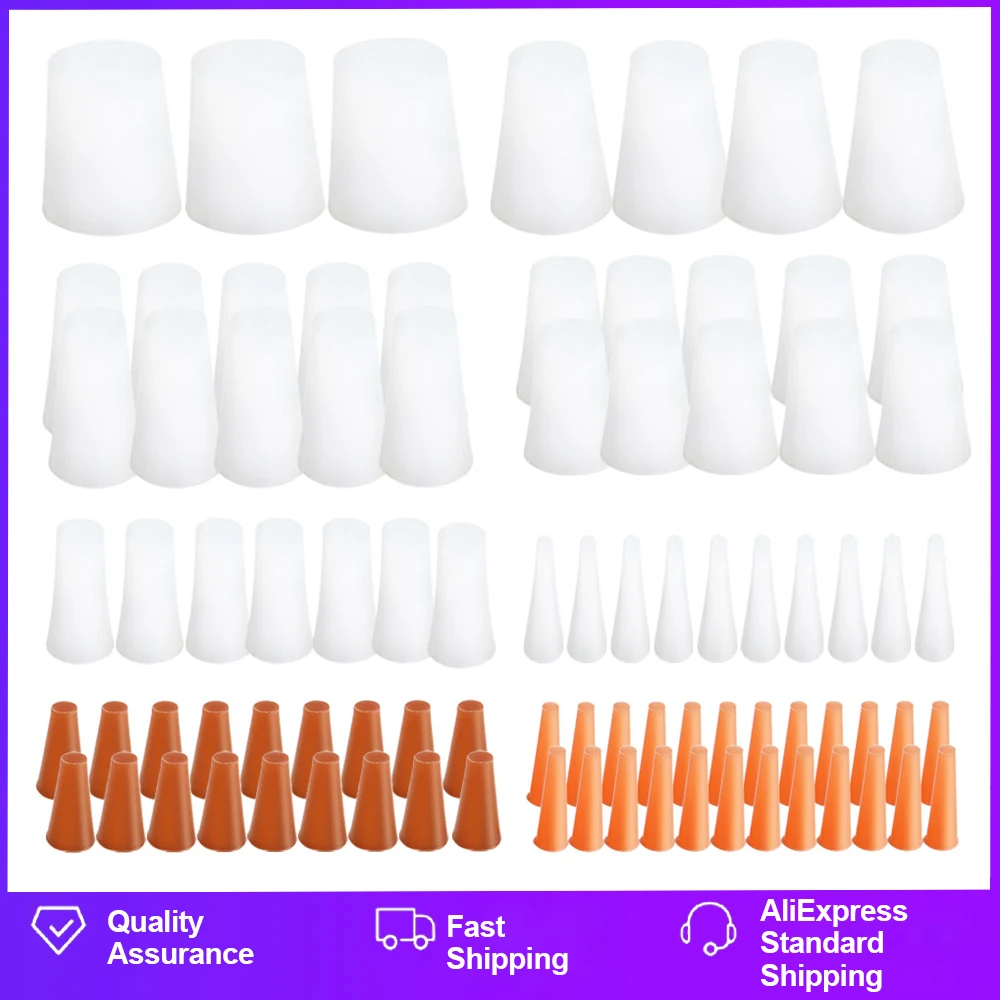 

100pcs High Temp Masking Plugs Powder Coating Silicone Cone Plugs Assortment Kit For Painting Auto Car Accessories