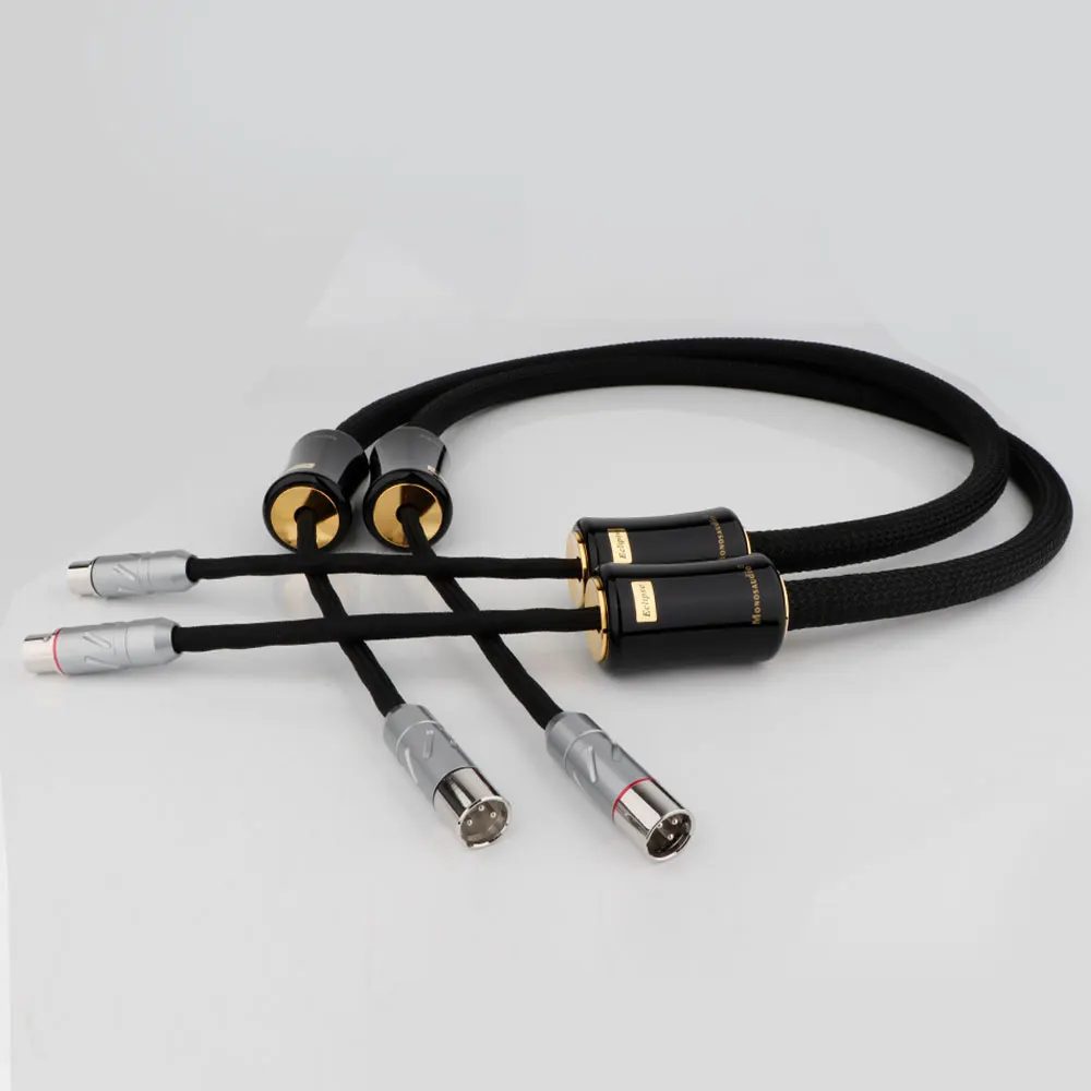 

Monosaudio Pair Eclipse 99.998% Pure Silver XLR Balanced Interconnect Cable With Rhodium Plated XM700R/XF700R XLR Connectors