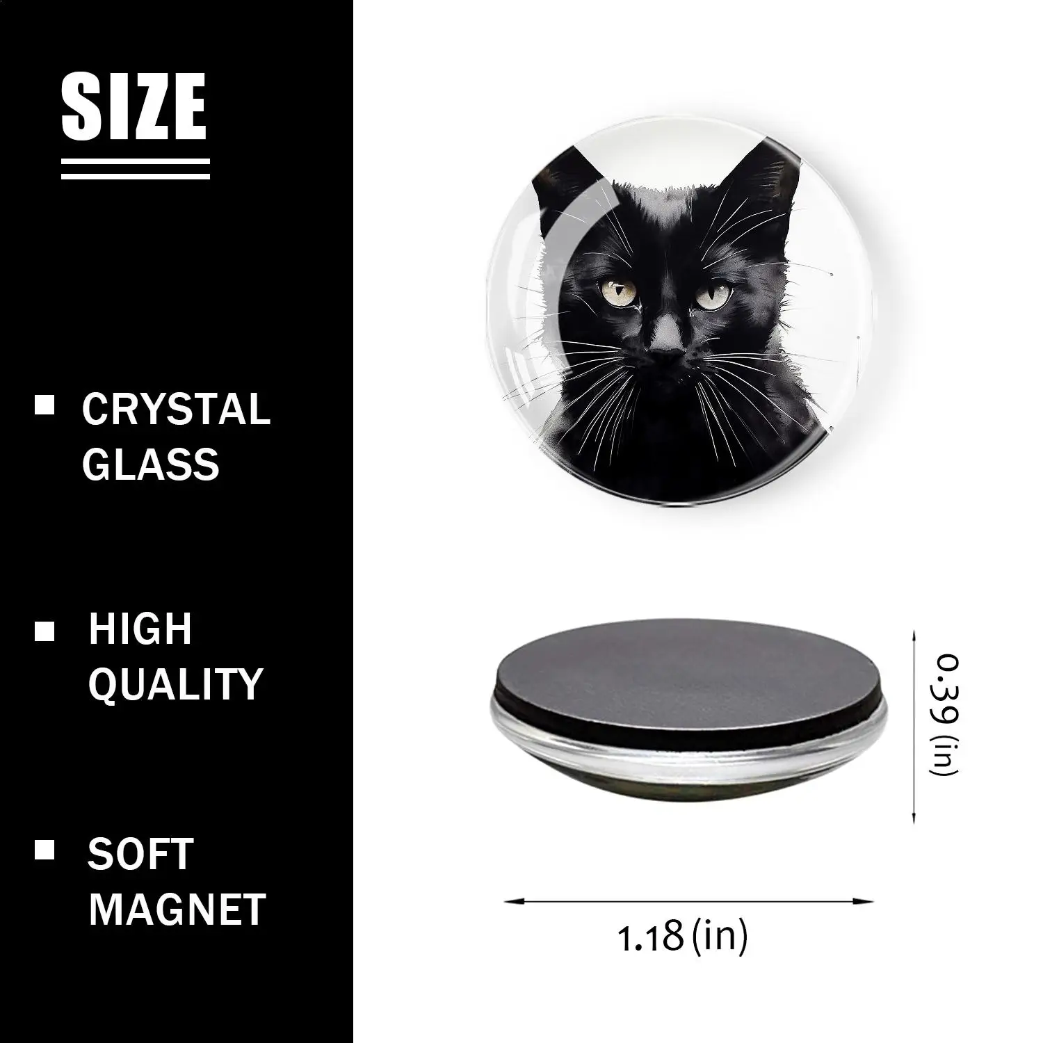 6 магнитов милые магниты на холодильник сверхпрочные пантера животных черный