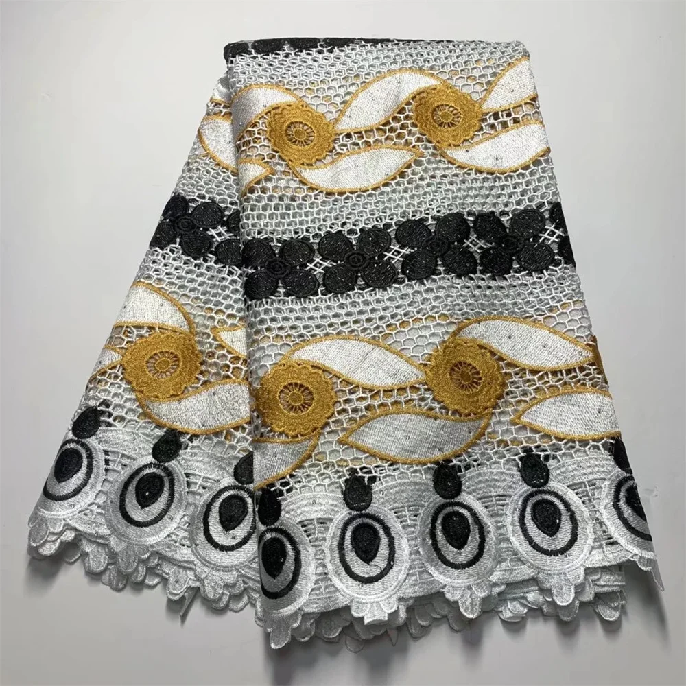 

SJ кружевные африканские французские гипюровые кружевные ткани 2022 высококачественные нигерийские кружевные материалы для невесты 5 ярдов для свадебного платья