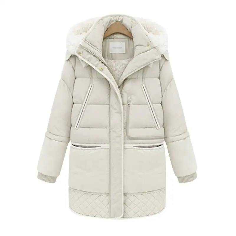 Fashion Women Long Down Coat Jackets Lady White Jacket Hooded Coats Female Thick Winter Outerwear Parkas Manteau Femme Hiver