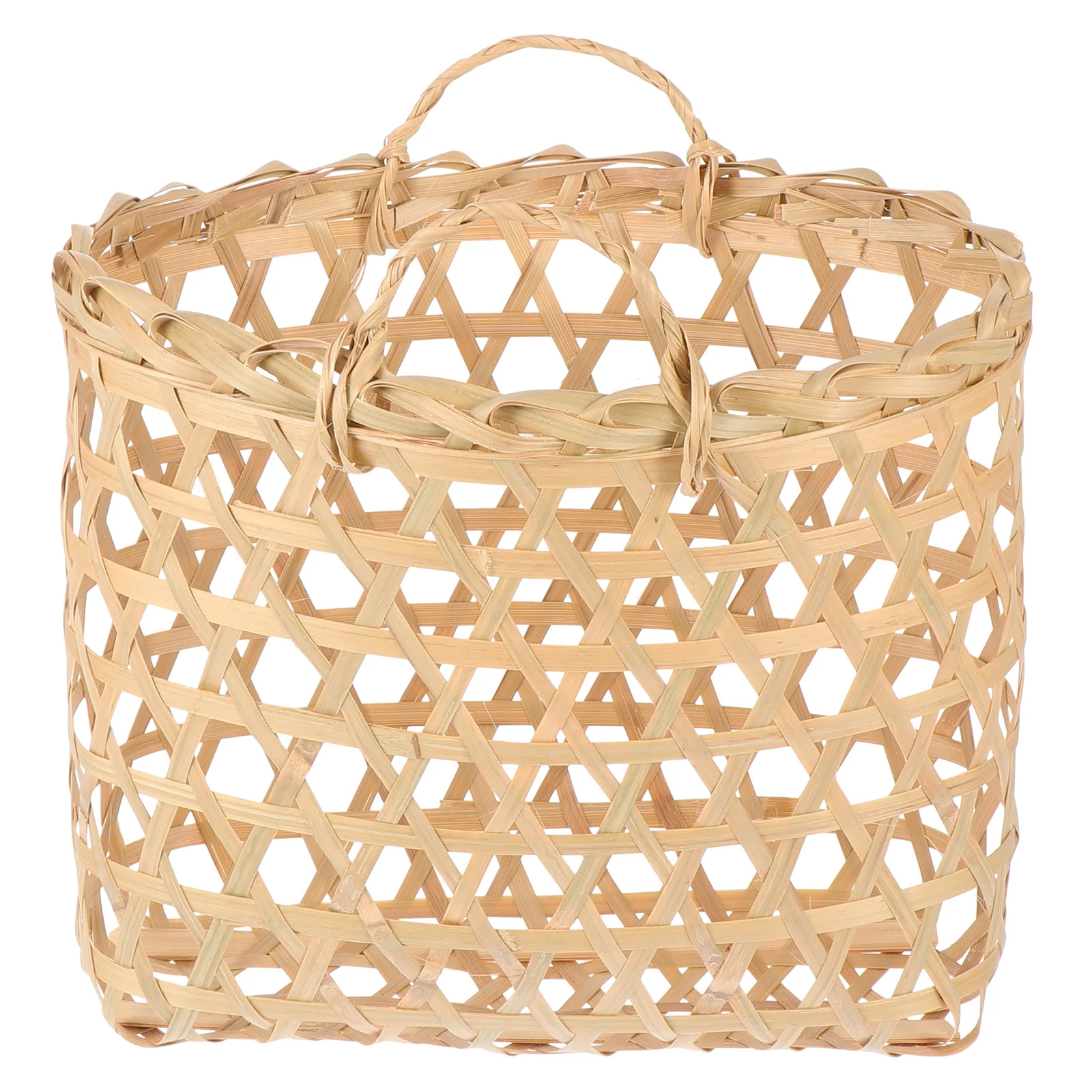 

1Pc Wicker Easter Basket Woven Pantry Organizer Woven Storage Basket Bread Serving Basket Woven Picnic Basket