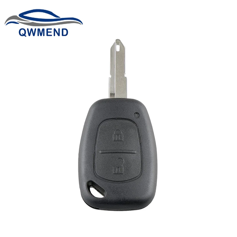 

QWMEND 2 Button Remote Car Key Shell Cover Fob Case For Vauxhall Opel Vivaro Renault Movano Trafic Renault Kangoo Blank