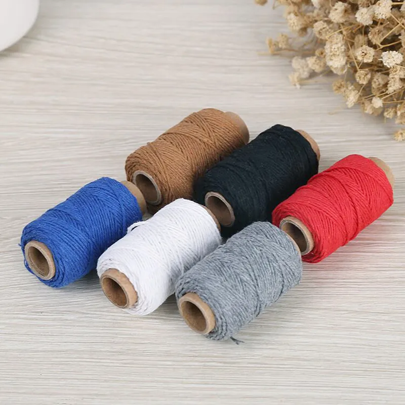 1mm 10M Cotton Macrame Cord Rope Bohemia Wedding Crafts DIY Twine Thread String Handmade Sewing Home Wall Hangings Party Decor