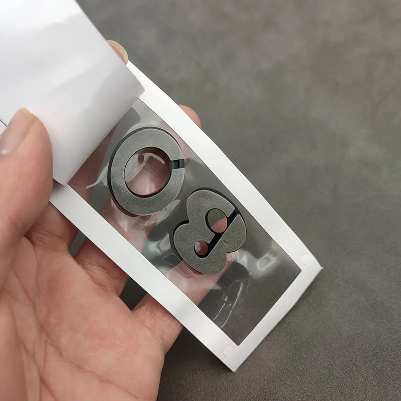 3D ABS хромированный серебристый черный Автомобильный задний багажник с номером