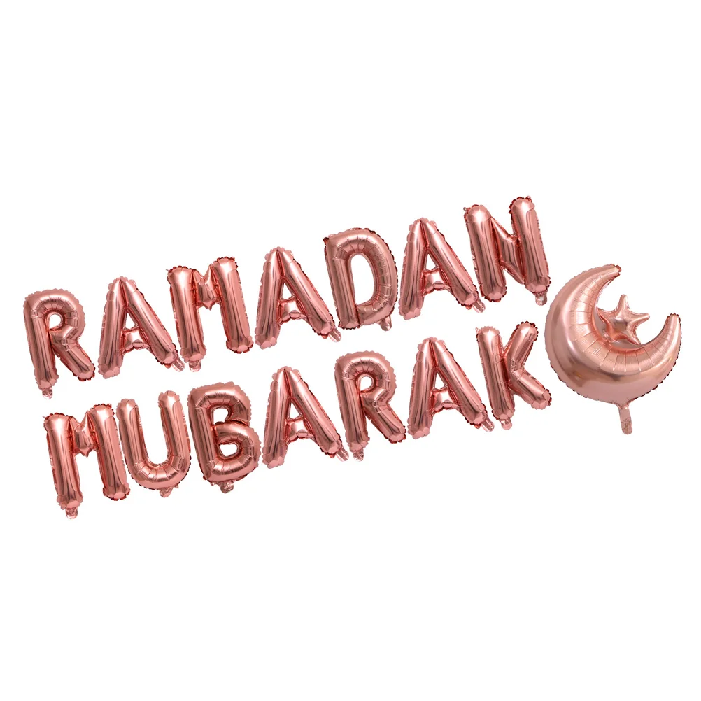 

Letter Balloon Hajj Mubarak Decor Letter Decor Party Balloons Decoraciones Para Uñas Muslim Eid Balloons Combination