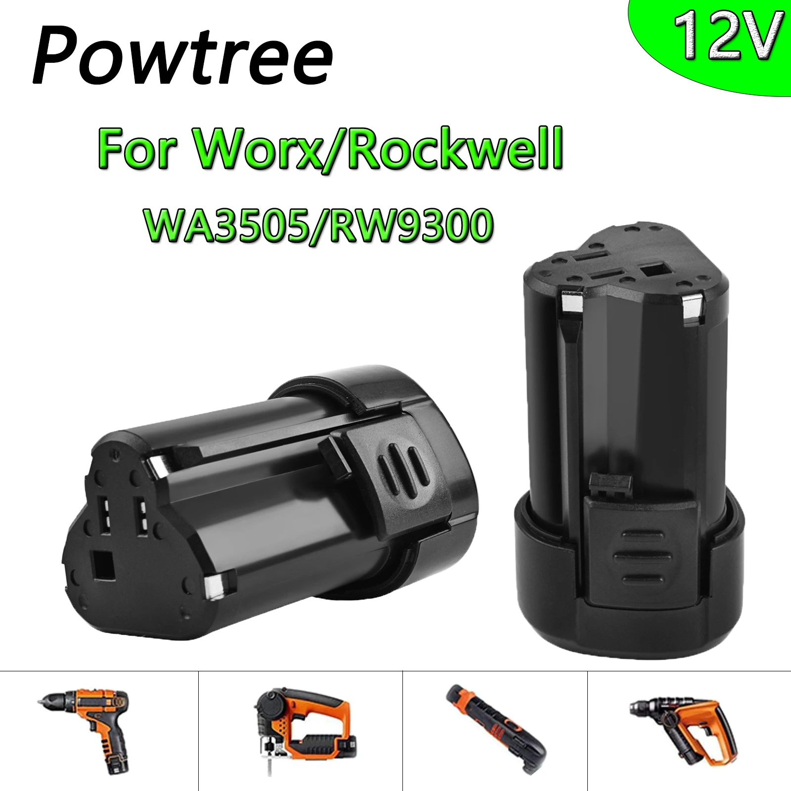 Литий-ионный перезаряжаемый аккумулятор для Worx WA3505 WA3553 RK2515K2, 12 В, 3000 мАч Литий-ионный перезаряжаемый аккумулятор для Worx WA3505 WA3553 RK2515K2, 12 В, 3000 мАч