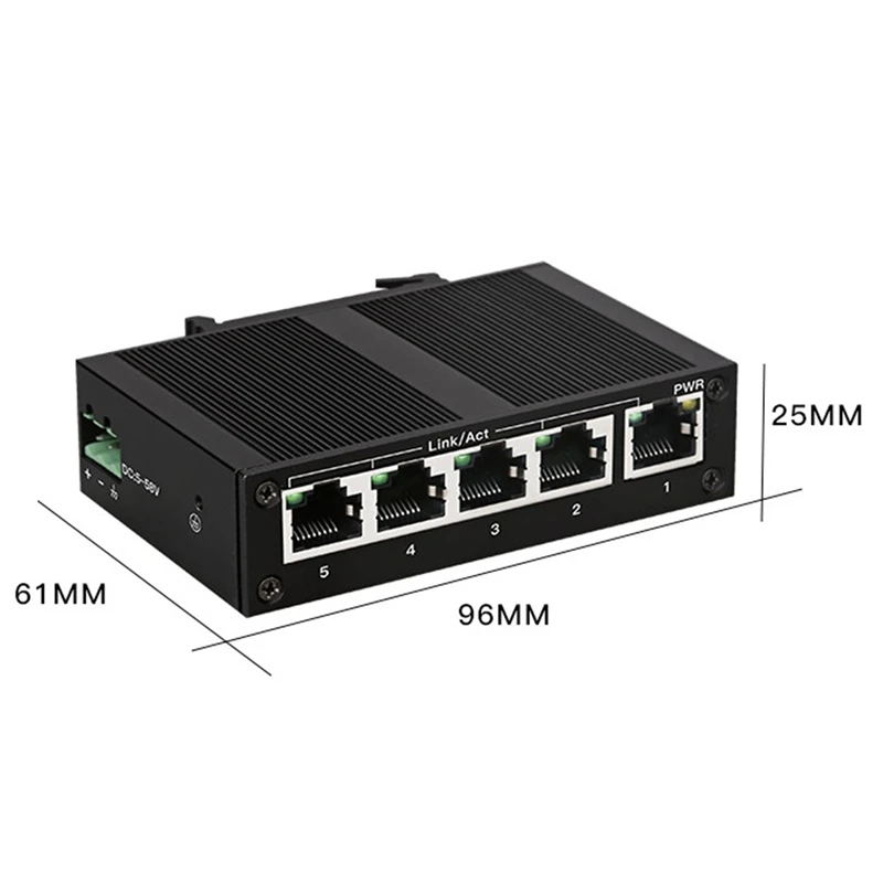 5-портовый 100 Мбитс сетевой коммутатор Ethernet коммутатор промышленного класса неуправляемый рельсовый Тип Промышленный сетевой сплиттер (art.: 3920c02fc4e31) - 3920c02fc4e31