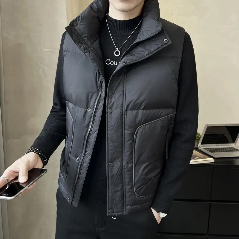 

Жилет мужской утепленный без рукавов, повседневная безрукавка, флисовая верхняя одежда, размеры 5XL, Z138, Осень-зима 2023