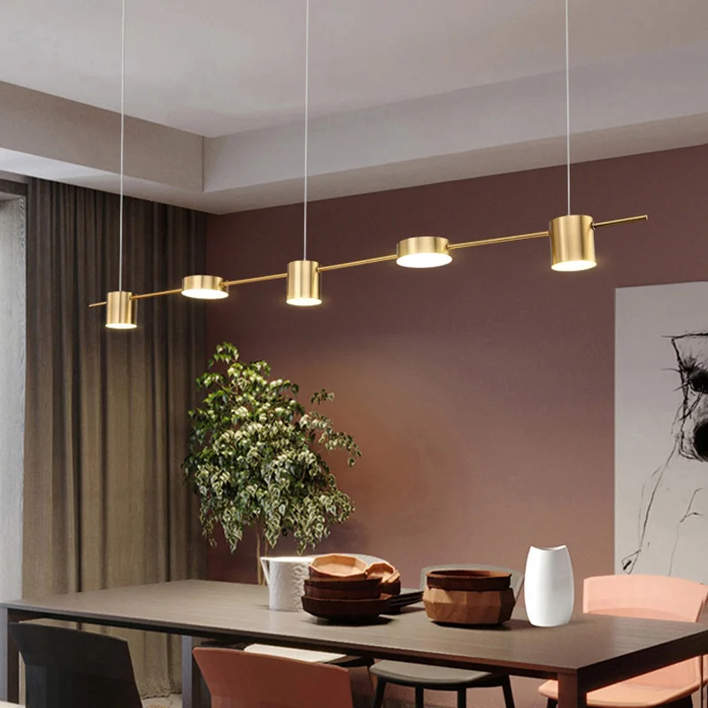 Modern Led Living Room Suspension Chandelier Kitchen Hanging Lamps For Ceiling Over The Dining Table Pendant Lighting Gold Light