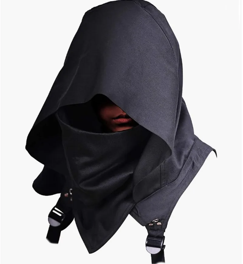 

Ковбойская шапка для косплея в средневековом стиле киберпанк, шарф, зимний костюм для шеи, накидка с капюшоном, шапка для Хэллоуина, косплей и повседневная одежда