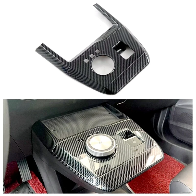 

For MG 4 MG4 EV Mulan 2023 Car Center Console Gear Panel Cover Trim Decoration Accessories - ABS Carbon Fiber