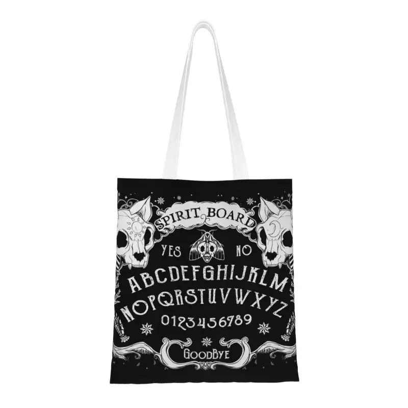 

Death Moth Ouija Board Grocery Shopping Tote Bag Funny Mystic Gothic Witchcraft Canvas Shoulder Shopper Bag Big Capacity Handbag