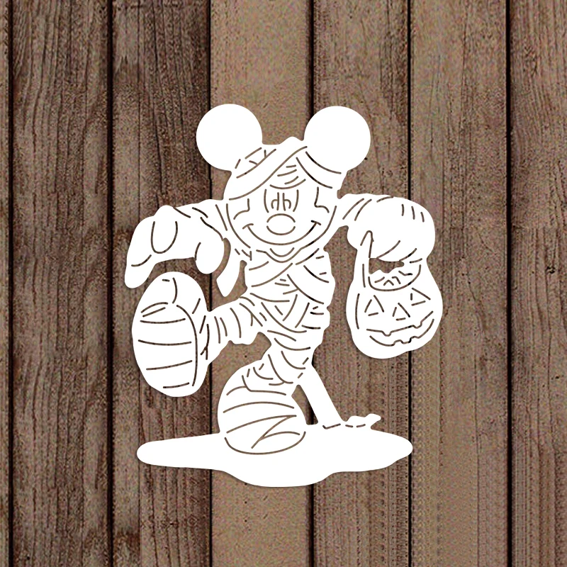 Вырубные штампы в виде мамы и Минни Маус на Хэллоуин для скрапбукинга тиснения