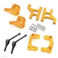 aluminum alloy c hub steering cup front lower suspension arm set for 110 tamiya cc01 ta02 ta03 rc car modification kits