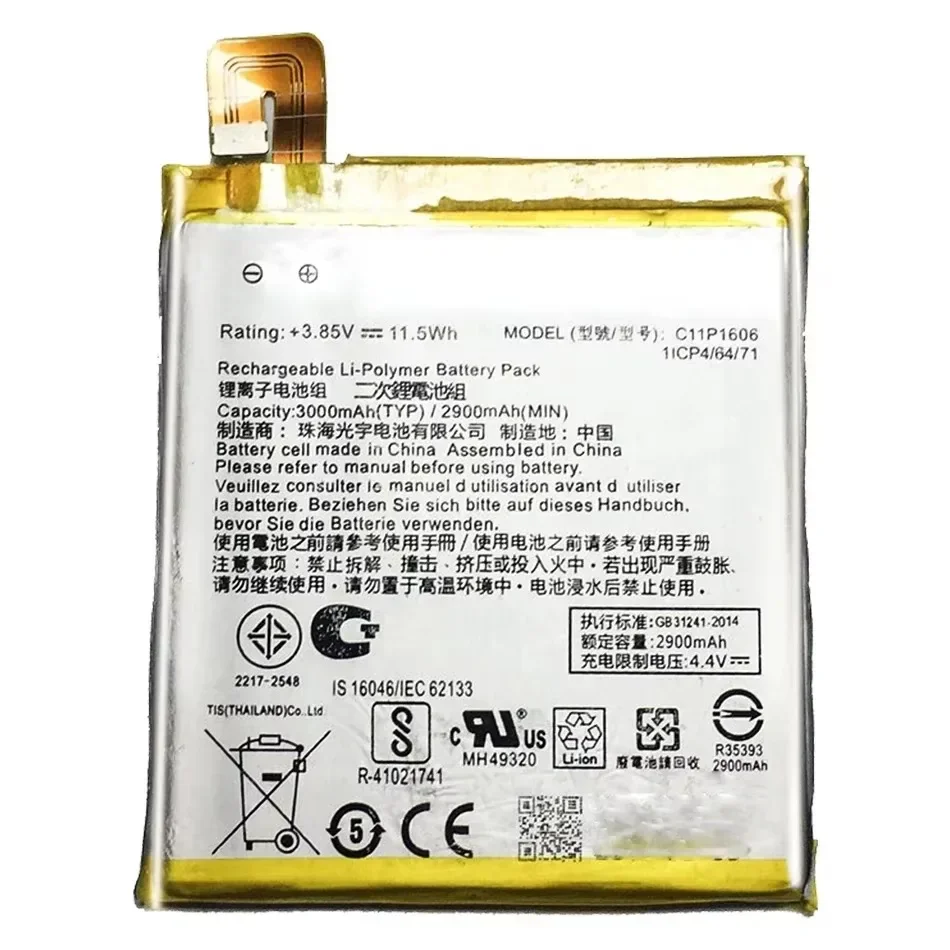 Сменный аккумулятор для мобильного телефона Asus Zenfone Laser 3 Zc551kl C11P1606 3000 мАч