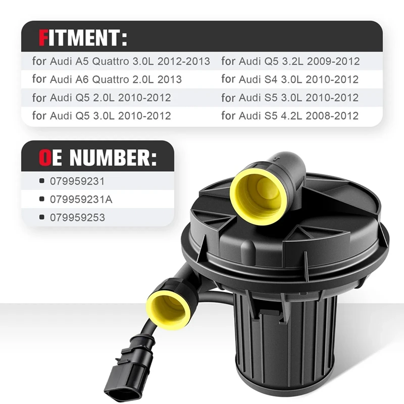 Вторичный насос для впрыска воздуха 079959231A 079959231 079959253 черные автомобильные