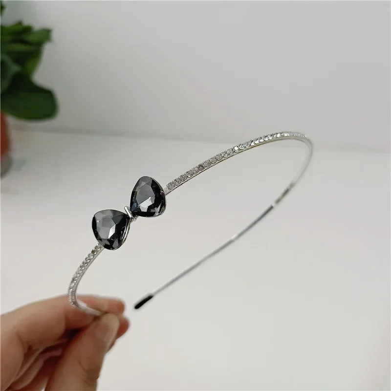 Oaoleer новинка искусственная Женская повязка на голову с бантом и кристаллами для