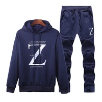 men pullover hooded casual sweater suit two piece set men clothing sport wear hoodie