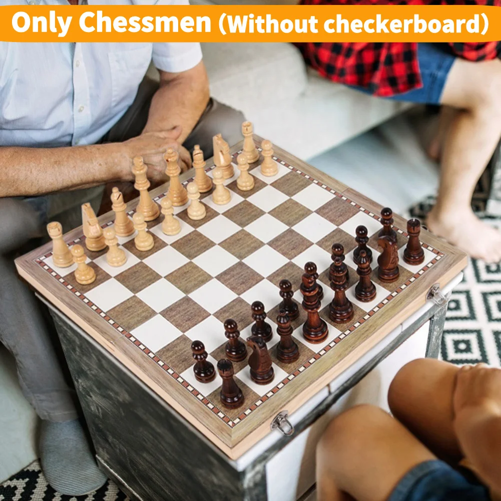 Фото Деревянные шахматные игры Pawns Standard Tournamen Staunton, 32 шт., фигурки, шахматные фигуры, только для шахматной настольной игры №1