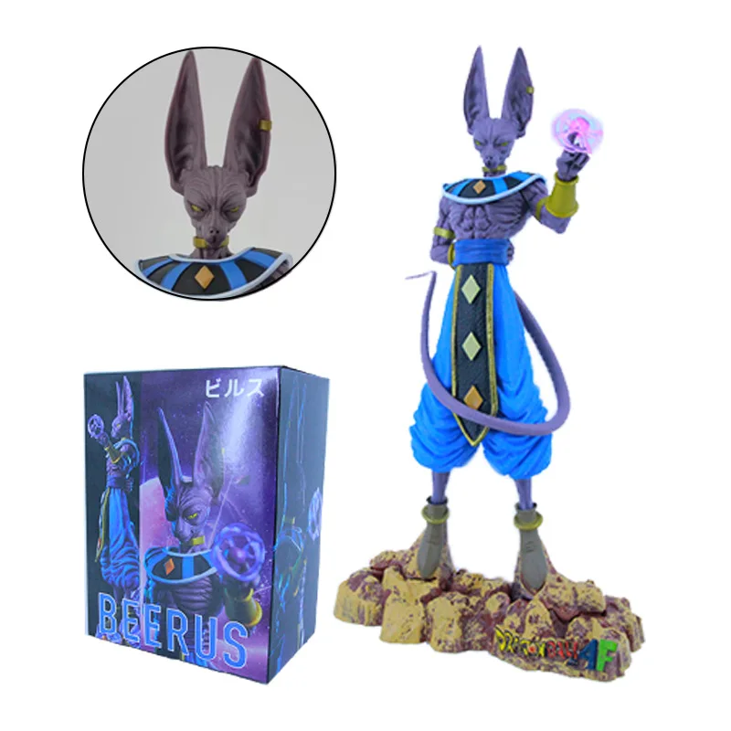 

Dragon Ball's seventh universe destructive god, Billus figure, standing with platform model decorations, Sayajins surprise gift