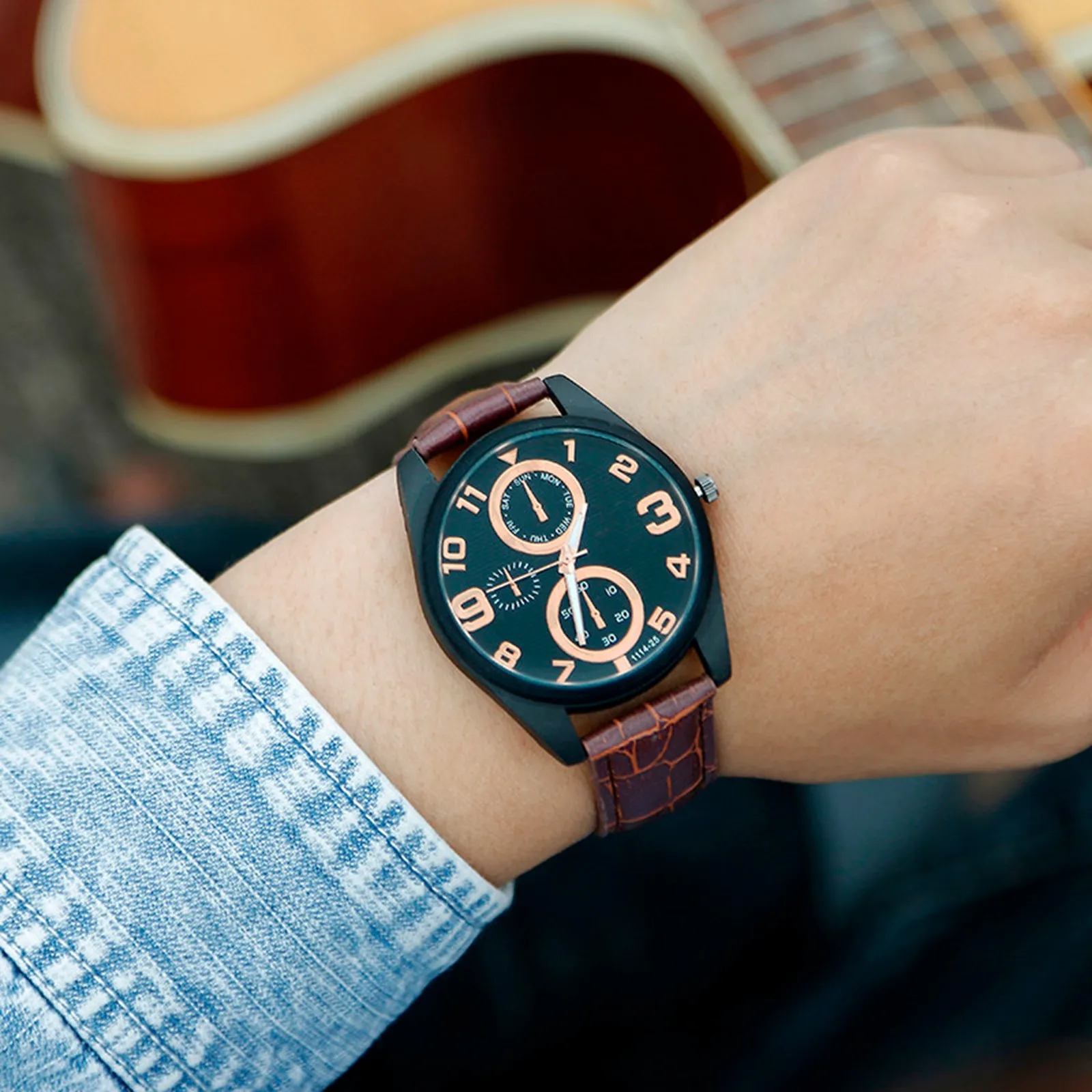 

2023 New Men'S Leather Strap Casual Fashion Quartz Watch Men'S Watch Quartz Watch Men'S Clothing Accessories Casual Watch
