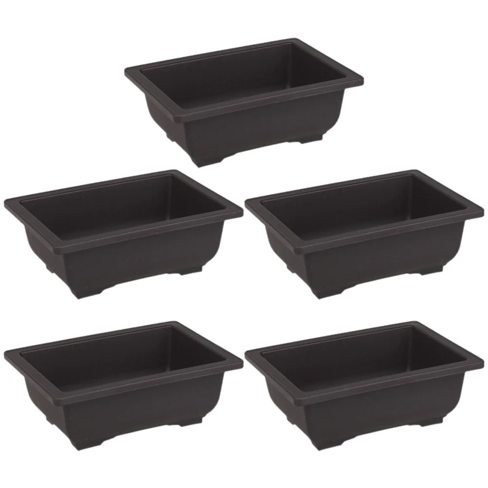 

5 Pcs Flower Pots Household Planter Flowerpots Bonsai Container Home Gardening Recycled Plastic Office Orchid Nursery