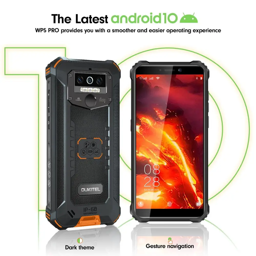 OUKITEL WP5 Pro IP68 Rugged Smartphone 4GB 64GB 8000mAh 5.5