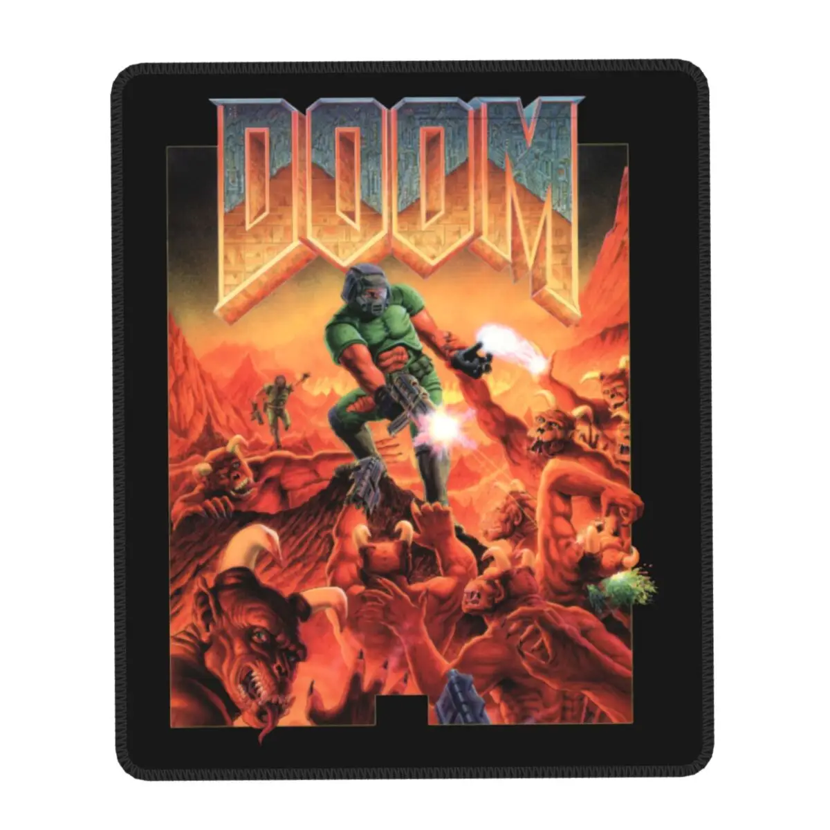 

Doom Laptop Mouse Pad Waterproof Mousepad with Stitched Edges Non-Slip Rubber Video Game Mouse Mat for Gamer