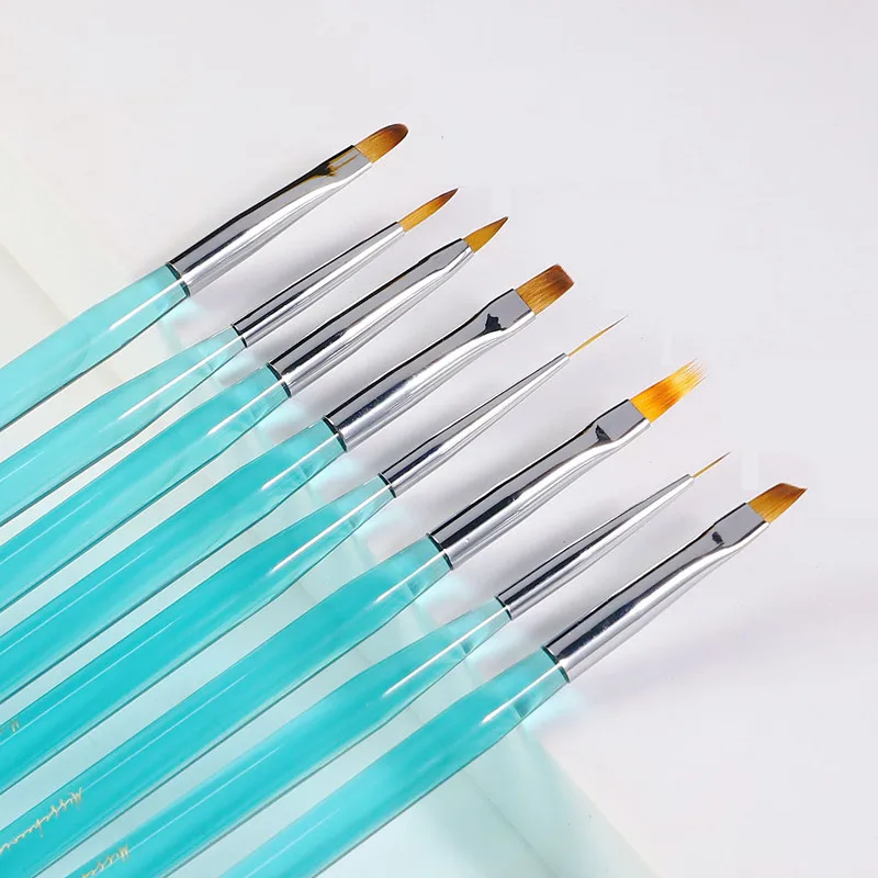 8 шт. синяя ручка для рисования акриловая УФ-лампа