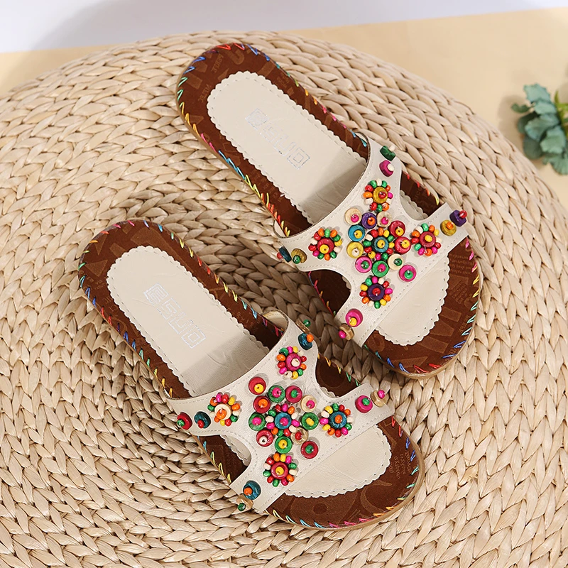 

Summer Women Flats Slippers Trend Beach Sandals 2022 New Fashion Flip Flops Bohemian Casual Ladies Shoes Slides Mujer Zapatos